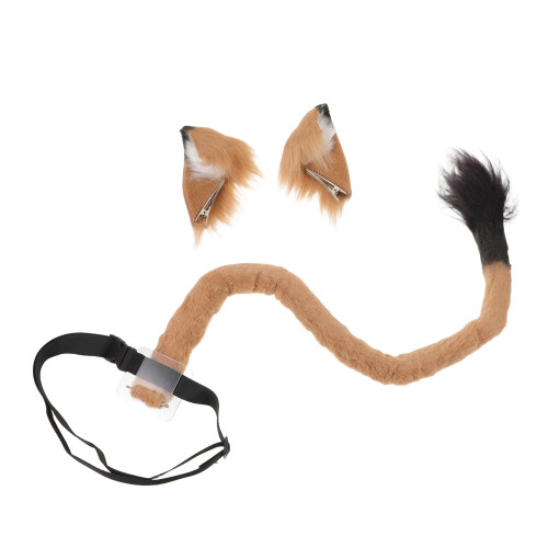 5Set Set Cosplay Leone Orecchie Pelo Morbido Coda 1