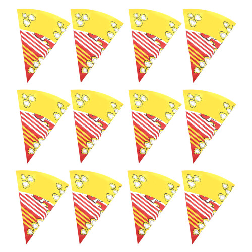 200Pz Sacchetti Popcorn A Cono in Carta Multicolor Per Snack E Feste
