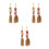 6Pz Scope Miniature in Legno A Tema Clown Per Casetta Decor 9