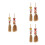 6Pz Scope Miniature in Legno A Tema Clown Per Casetta Decor 4