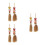 6Pz Scope Miniature in Legno A Tema Clown Per Casetta Decor 5