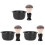 3Set Kit Cura Barba Uomo Nero E Ciotola ABS Casa 3