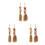 6Pz Scope Miniature in Legno A Tema Clown Per Casetta Decor 8