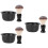 3Set Kit Cura Barba Uomo Nero E Ciotola ABS Casa 8