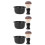 3Set Kit Cura Barba Uomo Nero E Ciotola ABS Casa 9