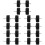 5Set Ruote Argento in Gomma Per Modellini Auto Rc 7
