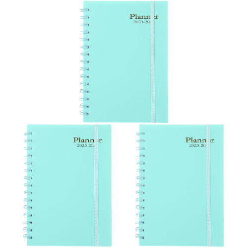 3Pz Planner Mensile Azzurro Quaderno Spirale Per E Ufficio 1