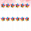100Pz Accessorio Bambini Mulino A Colorato 10