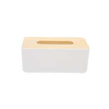 2Pz Portafazzoletti Casa Bianco Design in Legno E