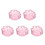 5Pz Figurine Loto Cristallo Rosa Artificiale Per Casa 6