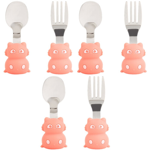3Set Allenamento Rosa Manico Corto Cartoon 2