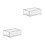 2Pz Cassettiere Organizer in Pet Trasparenti Per Cosmetici E 10