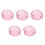 5Pz Figurine Loto Cristallo Rosa Artificiale Per Casa 7