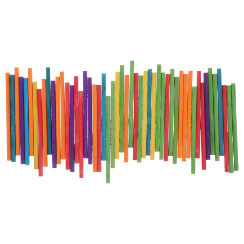 150Pz Bacchette Musicali in Legno Multicolori Per Bambini E