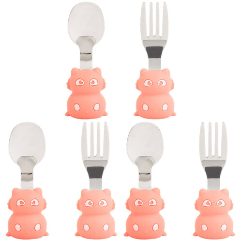 3Set Allenamento Rosa Manico Corto Cartoon 1