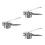 3Set Manuale in Acciaio Facile Pulizia Argento 2