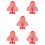 5Pz Termometro Bagnetto Cartoon Rosa Display Grande 10