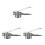 3Set Manuale in Acciaio Facile Pulizia Argento 7
