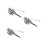 3Set Manuale in Acciaio Facile Pulizia Argento 6