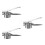 3Set Manuale in Acciaio Facile Pulizia Argento 5
