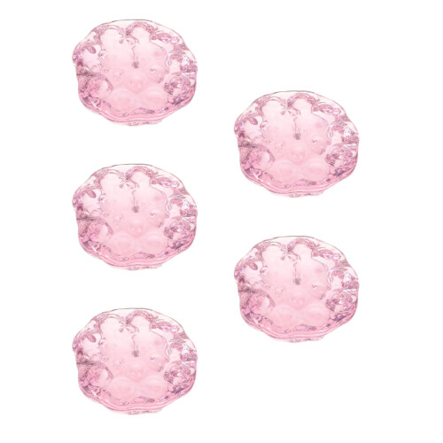 5Pz Figurine Loto Cristallo Rosa Artificiale Per Casa 2