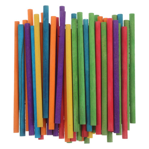 150Pz Bacchette Musicali in Legno Multicolori Per Bambini E 1