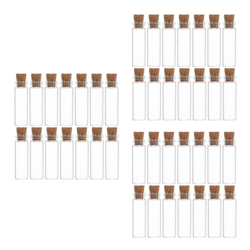 300Pz Bottiglie Mini Trasparenti Con Per Stoccaggio 2