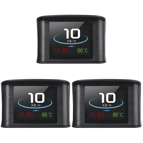 3Pz Contachilometri Per Auto Nero Pz Alta E Display LED 1