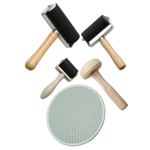 10St Duurzame En Rubberen Rollers Set Voor Printmaking En 2