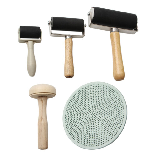 10St Duurzame En Rubberen Rollers Set Voor Printmaking En 1