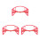 3St Rood Treinspoor Met Plastic Frame Voor Simulatie 7