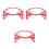 3St Rood Treinspoor Met Plastic Frame Voor Simulatie 10