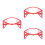 3St Rood Treinspoor Met Plastic Frame Voor Simulatie 6