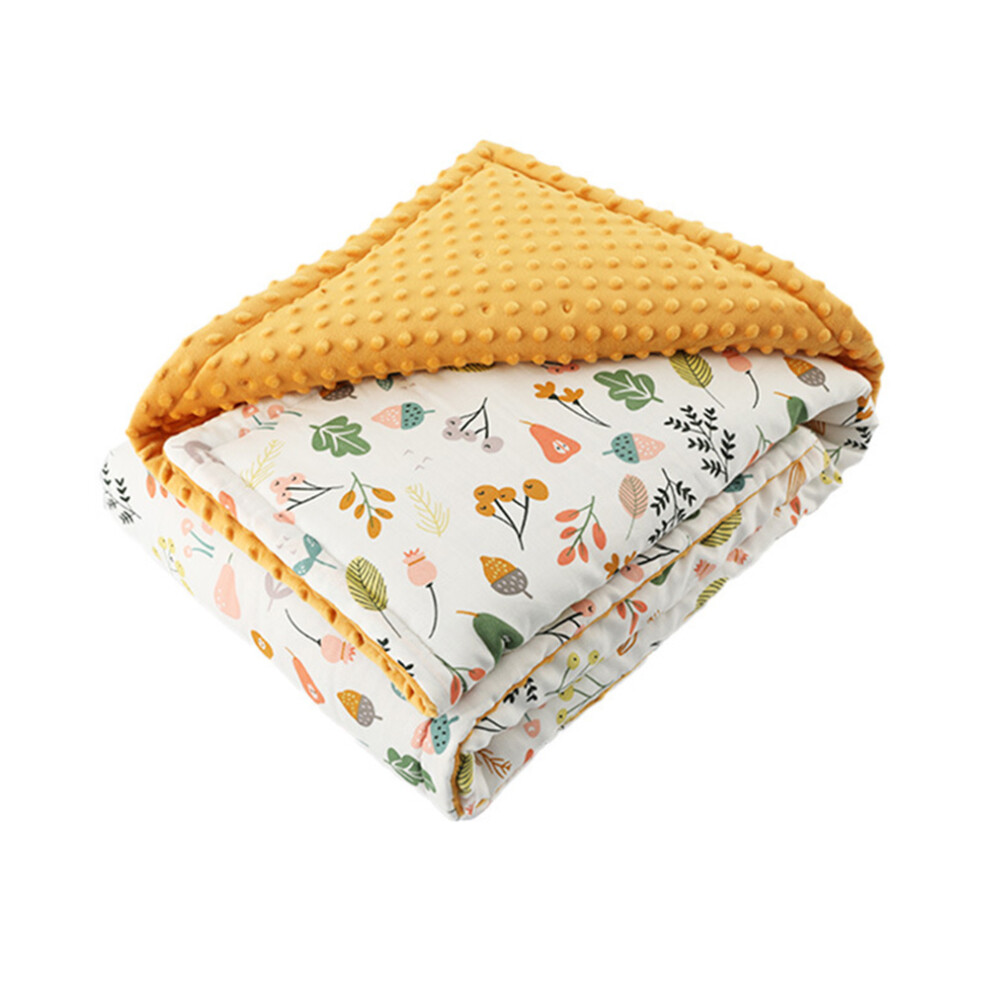 3Szt BawełNiany Kocyk ŻółTy Z Bajkowymi Wzorami-image