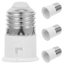 12Stk Lampenadapter E27 Zu B22 Weiß Pbt Hochtemperaturbeständig Licht