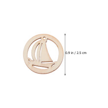 200Stk Holzschmuck Anhänger Charm Anhänger Set Beige Holz DIY Schmuck