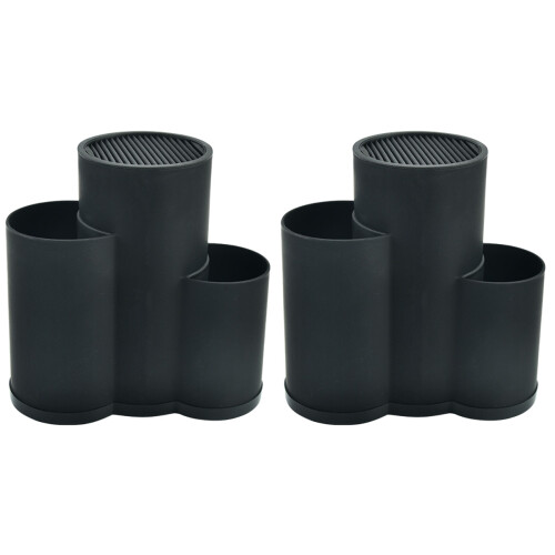 2Ud Porta Cuchillos Cocina Negro Material Fácil Almacenaje 1