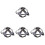 4Ud Insertos Casco Seguridad Reemplazables Con Knob Gris Claro 4
