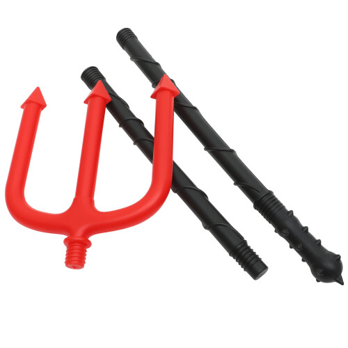 2Ud Tridente Demonio De Plástico Para Decoración Y Fiesta 2
