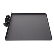 2Ud Soporte Negro De Metal Con Para Micrófono Y Almacenaje