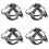 4Ud Insertos Casco Seguridad Reemplazables Con Knob Gris Claro 7