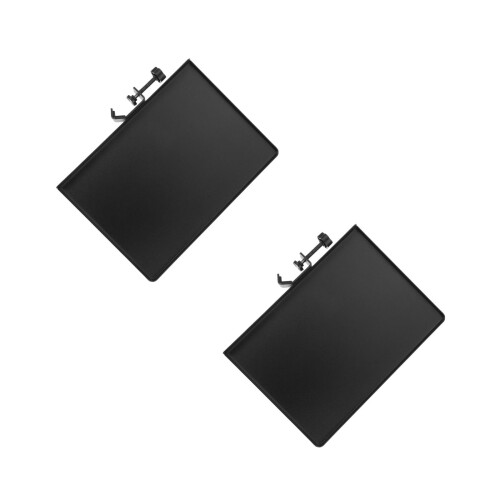 2Ud Soporte Negro De Metal Con Para Micrófono Y Almacenaje 2