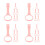 24Pièces Anneaux Bébé En Rose Pour , 5