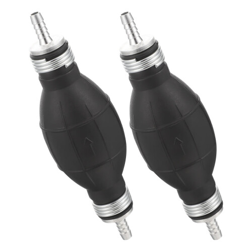 6Pièces Transfert Manuel Carburant Noir Compact Plastique Inox 2