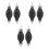 6Pièces Transfert Manuel Carburant Noir Compact Plastique Inox 6