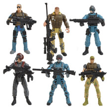 18Pièces Modèles Soldat Plastique Jouets Éducatifs Couleurs Variées