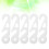 60Pièces Boucles Blancs Pour De Masque Protège-Oreilles Durable 10