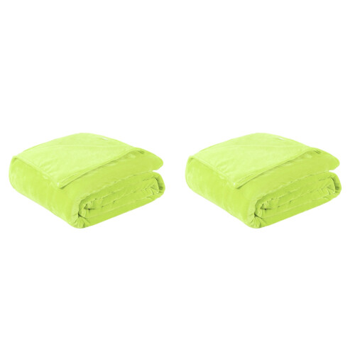 2Pièces Flanelle Pour Animaux Vert, Douceur Chaleur 2