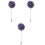 3Pièces Broche Costume Multi Couleur Style Unique 3