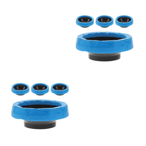 8Pièces Joint De Bride Wc Bleu En Caoutchouc+pp Étanche 2